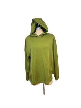 Tyler Boe Womens Green Long Sleeve Pullover Hoodie Top Large